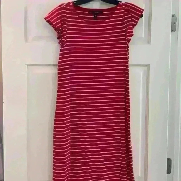 🌻WHITE HOUSE BLACK MARKET FLOUNCE-SLEEVE STRIPE KNI - Picture 7 of 8